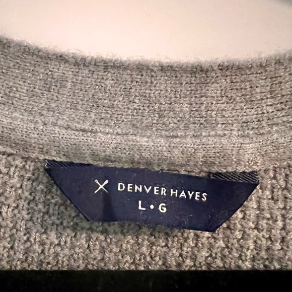 Denver Hayes Gray Waffle Crew Sweater - Picture 2 of 3